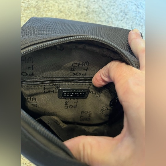 Pourchet brown cross body bag, fabric with leather accents - Picture 8 of 9